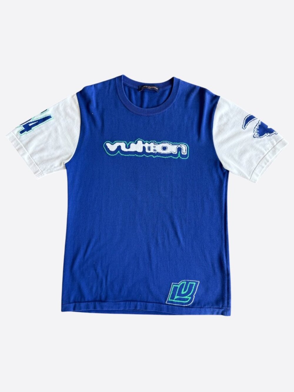 Louis Vuitton Blue & White Since 1854 Intarsia T-Shirt